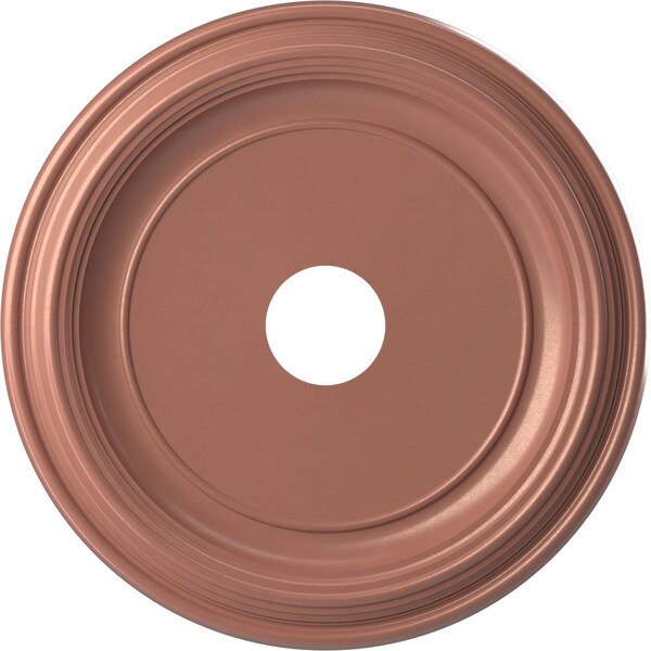 Ekena Millwork PVC Medallion (Canopies up to 11 1/2"), 19"OD x 3 1/2"ID x 1 1/2"P, Metallic Champagne Pink CMP19TRFCP - main